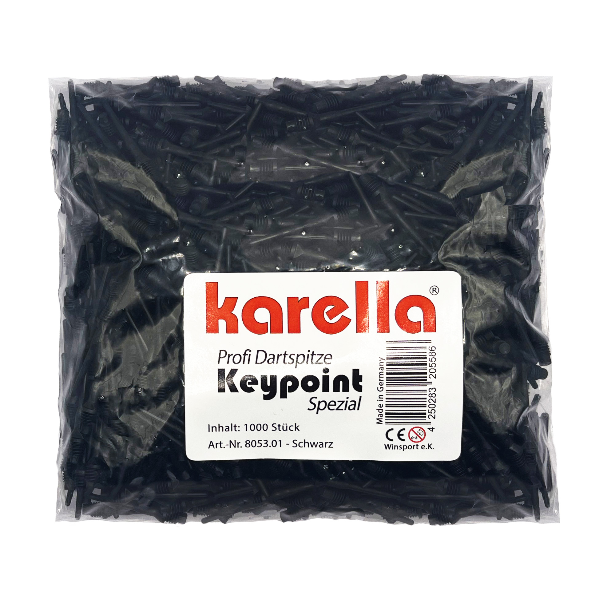 Karella Softdart-Spitzen Keypoint-Spezial - 1000 Stück - schwarz - 2BA