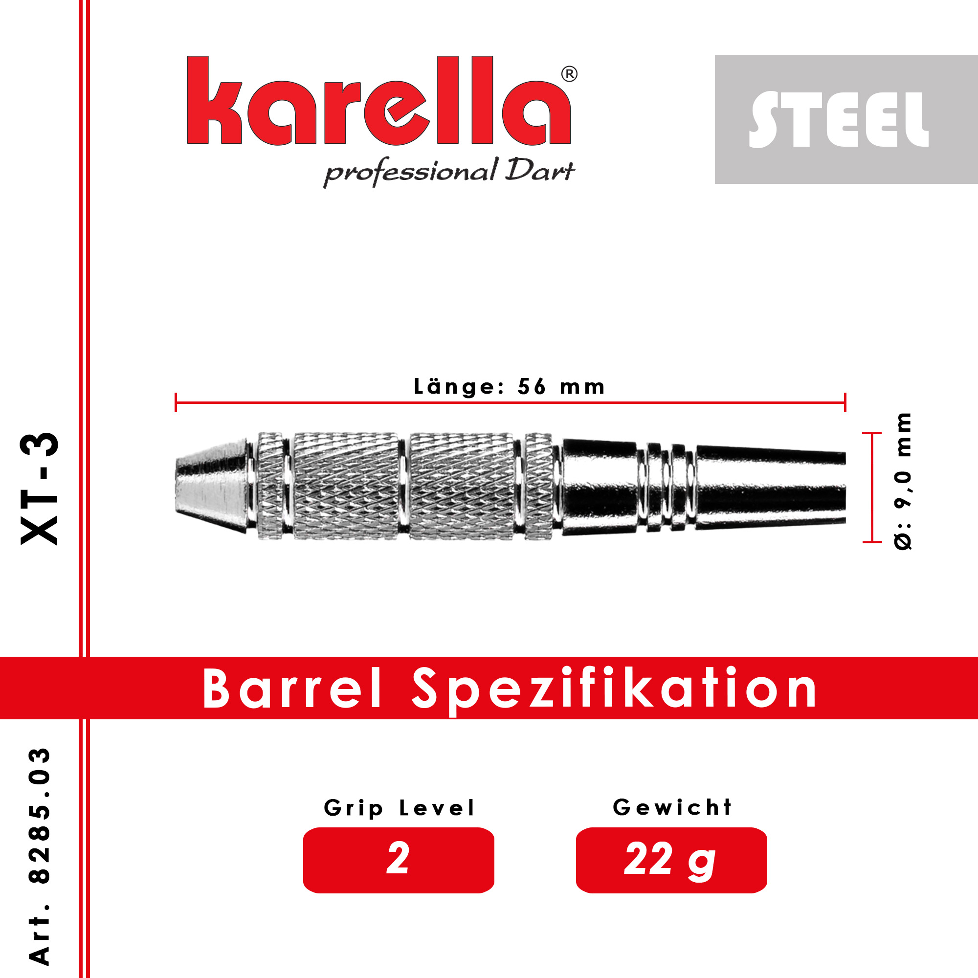 Karella Steeldart-Set XT-3 - 22 gramm